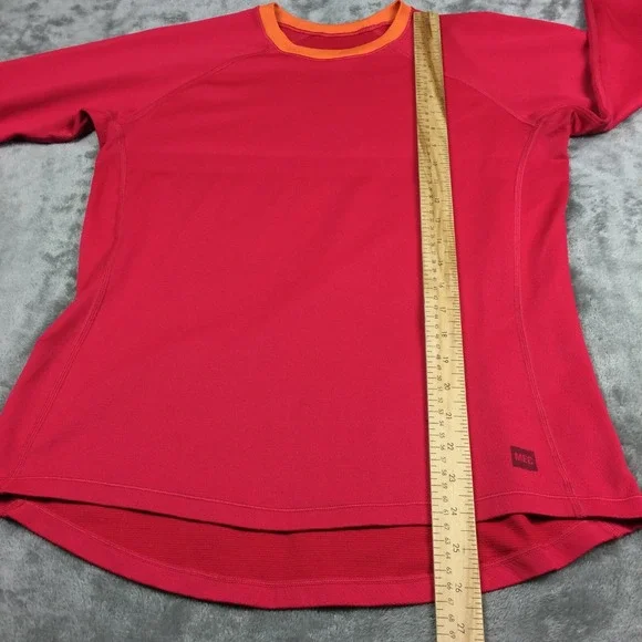 MEC Base Layer Shirt Womens Large Polyester Long Sleeve Pink Polartec - Picture 7 of 15